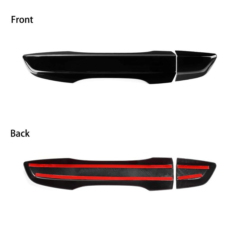 ثينيس غطاء مقبض باب خارجي من Thenice، متوافق مع هوندا سيفيك 2021، 2020، 2019، 2018، 2017، 2016 المزودة بفتحات قفل أوتوماتيكي ذكي - أسود - Image 4