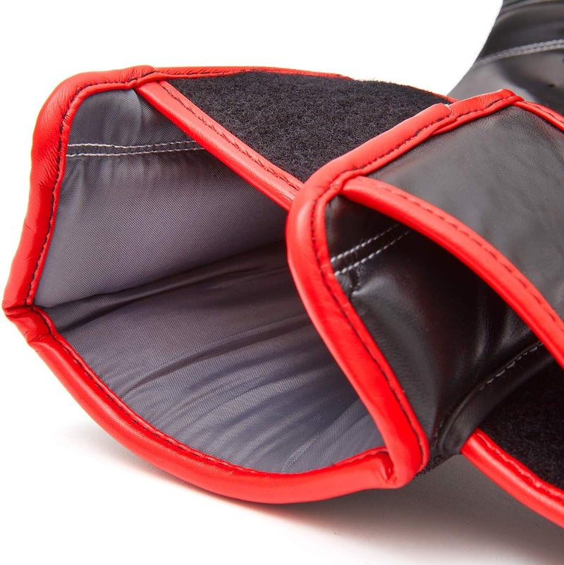 Reebok قفازات ملاكمة جلدية من ريبوك - 10 أونص أسود/أحمر - Image 5
