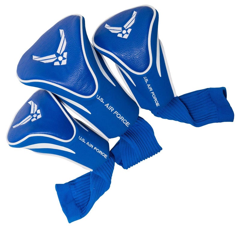 Team Golf Military Air Force Contour Golf Club Headcovers (3 Count) Numbered 1, 3, & X, Fits Oversized Drivers, Utility, Rescue & Fairway Clubs, Velour Lined for Extra Club Protection - Image 1