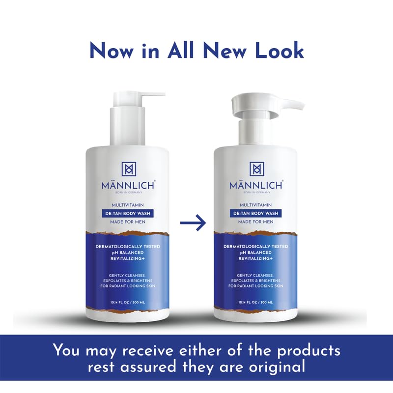 Mannlich DeTan  Detox Body Wash 300 ml  2 Kojic Acid Body Wash for Pigmentation Tan Removal Deep Cleansing  Brightening with Multivitamin  Helps Improve Skin Appearance Hydrates  Nourishes Suitable for All Skin Types  Paraben  SLS Free - Image 2