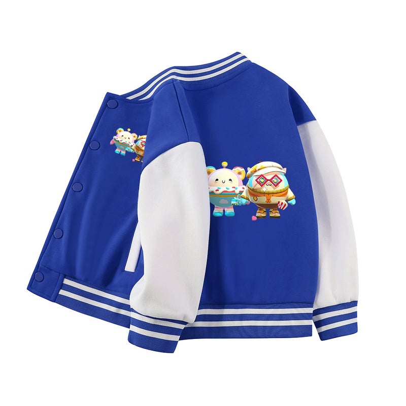 Boys' Autumn Jacket American Style Thickened Fleece Baseball Jacket For Kids In - Image 2