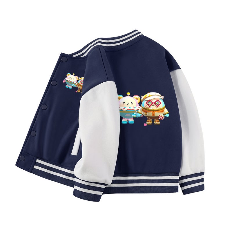 Boys' Autumn Jacket American Style Thickened Fleece Baseball Jacket For Kids In - Image 3