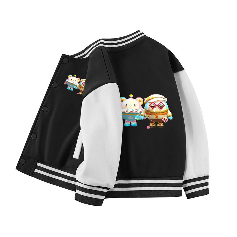 Boys' Autumn Jacket American Style Thickened Fleece Baseball Jacket For Kids In - Image 4