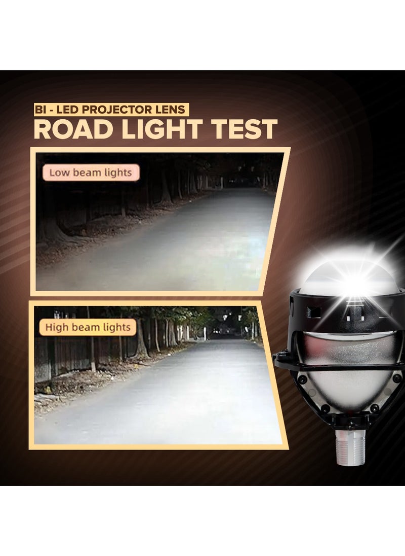 Toby's Toby's 90watts/Pair Led Lens Pro-Mini 2.5Inch Bi LED Projector Lenses For Headlight  5500K Auto Lamp 9000LM Car Lights Retrofit Kits Hyperboloid Lens  - Image 4