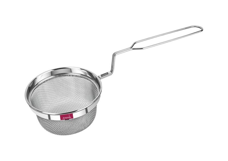 Amanda Amanda Stainless Steel Deep Fry Wire Mesh Strainer Premium 304 Stainless Steel Size no 4 165cm Diameter - Image 1