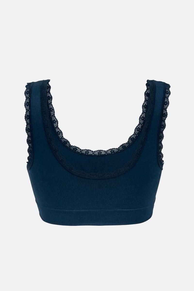 Tchibo Women Seamless Crop Bra, Navy - Image 3