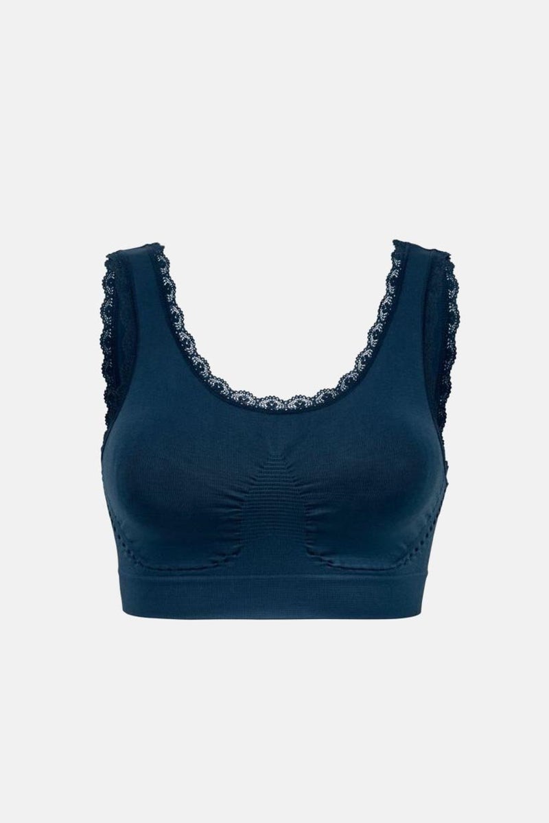 Tchibo Women Seamless Crop Bra, Navy - Image 2