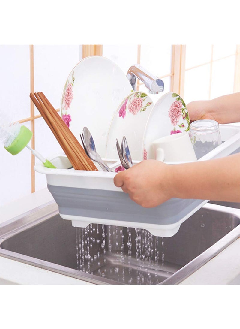RIVUGJA RIVUGJA Multi Functional Portable Collapsible Silicone Dish Drainer  - Image 4