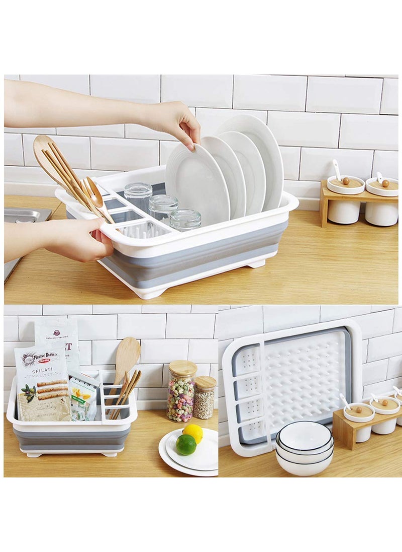 RIVUGJA RIVUGJA Multi Functional Portable Collapsible Silicone Dish Drainer  - Image 2