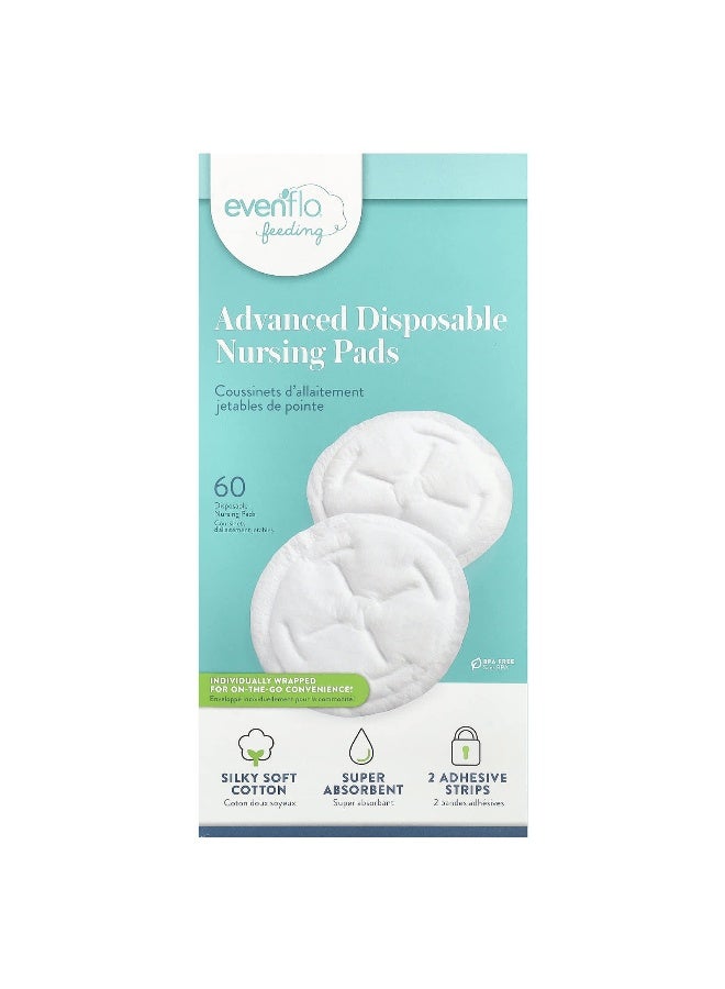 Evenflo Feeding, Advanced Disposable Nursing Pads, 60 Pads - Image 1