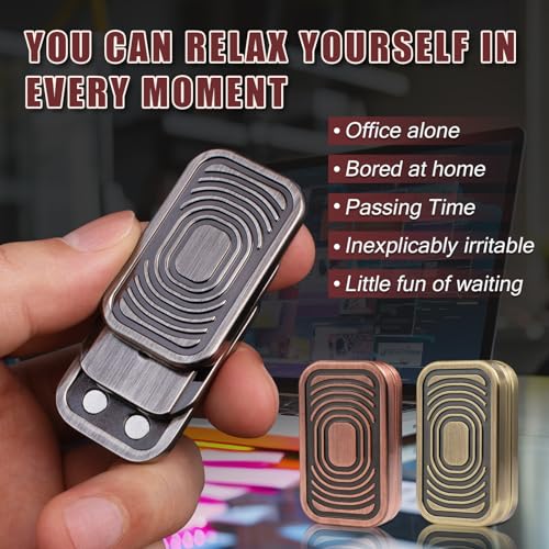 D.G.PLAYER DGPLAYER Triple Fidget Slider Magnetic Metal Fidget Toys Adults Anxiety EDC Cool Gadgets Sensory Toys for Relieve Stress Tension Anxiety Valentines Day Gifts for Kids SilverGrey - Image 5