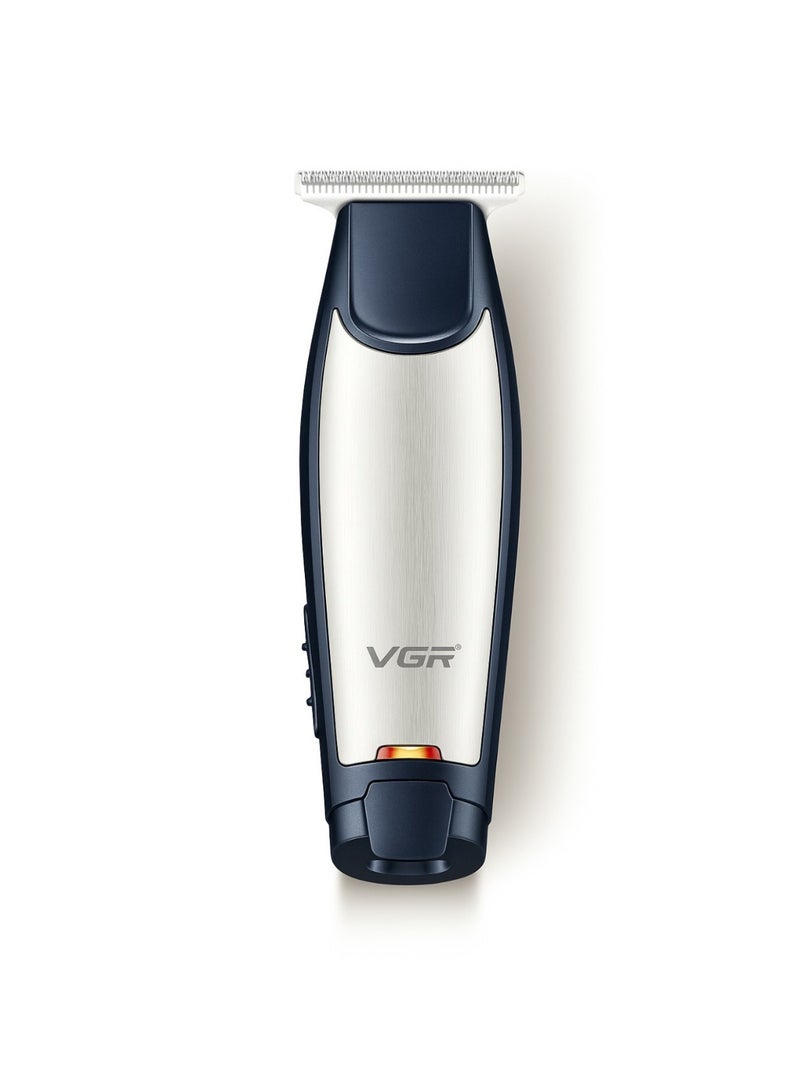 ماكينة حلاقة احترافية  VGR V-212 بلون أزرق في فضي  شفرات للحلاقة الدقيقة 3 أمشاط مرفقة وقت تشغيل 80 دقيقة شحن USB - Image 1