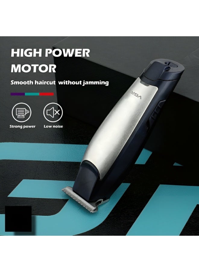 ماكينة حلاقة احترافية  VGR V-212 بلون أزرق في فضي  شفرات للحلاقة الدقيقة 3 أمشاط مرفقة وقت تشغيل 80 دقيقة شحن USB - Image 5