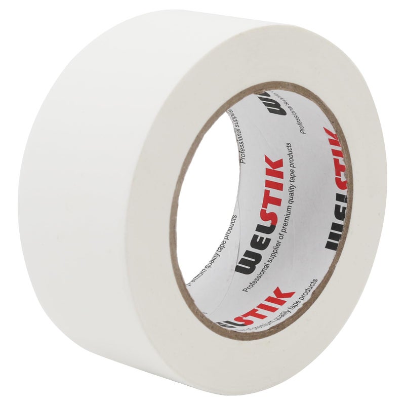 WELSTIK Thin Gaff Tape 50MM*30.2M Gaffa Tape Matt Cloth Tape, White - Image 1