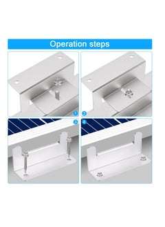 Excefore Solar Panel Mounting Bracket, 4Pcs Aluminum Solar Panel Z Brackets with Nuts and Bolts, Roof Solar Panel Bracket for RV, Boat, Wall, Caravans, Yacht and Other Off Gird Installation  - Image 3