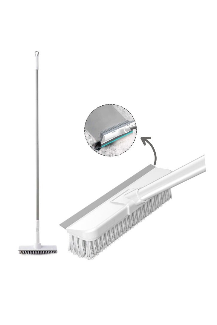 أوتدور.ماركت فرشاة تنظيف الأرضيات بمقبض طويل 110 سم – 2 في 1 فرشاة شعيرات صلبة وممسحة للأرضيات والبلاط والحمام والمطبخ والمرايا والتنظيف الخارجي - Image 2