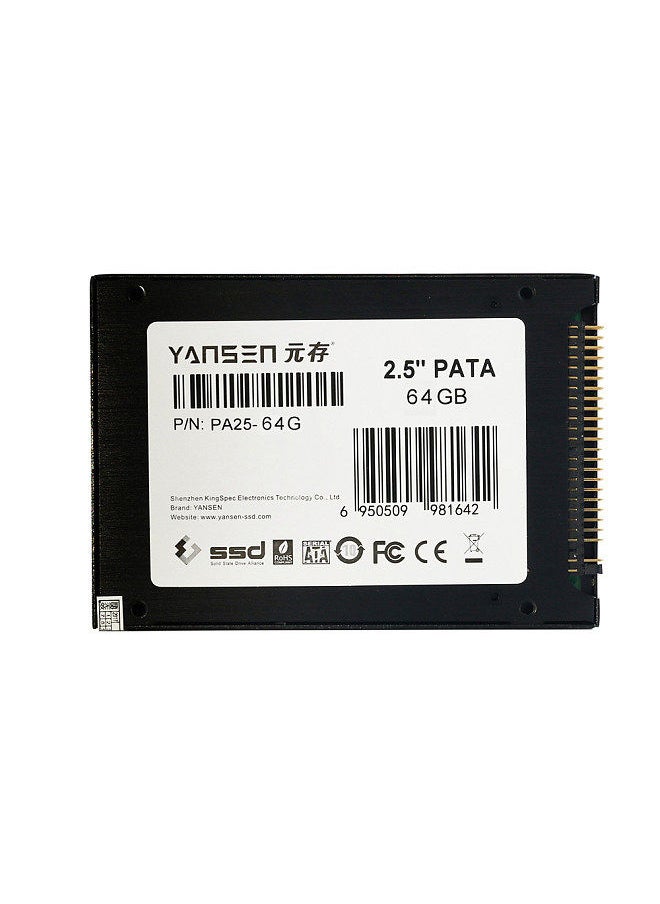 KingSpec - PATA(IDE) 2.5" 2.5 Inches 64GB MLC Digital SSD Solid State Drive for PC Laptop Notebook - Image 1