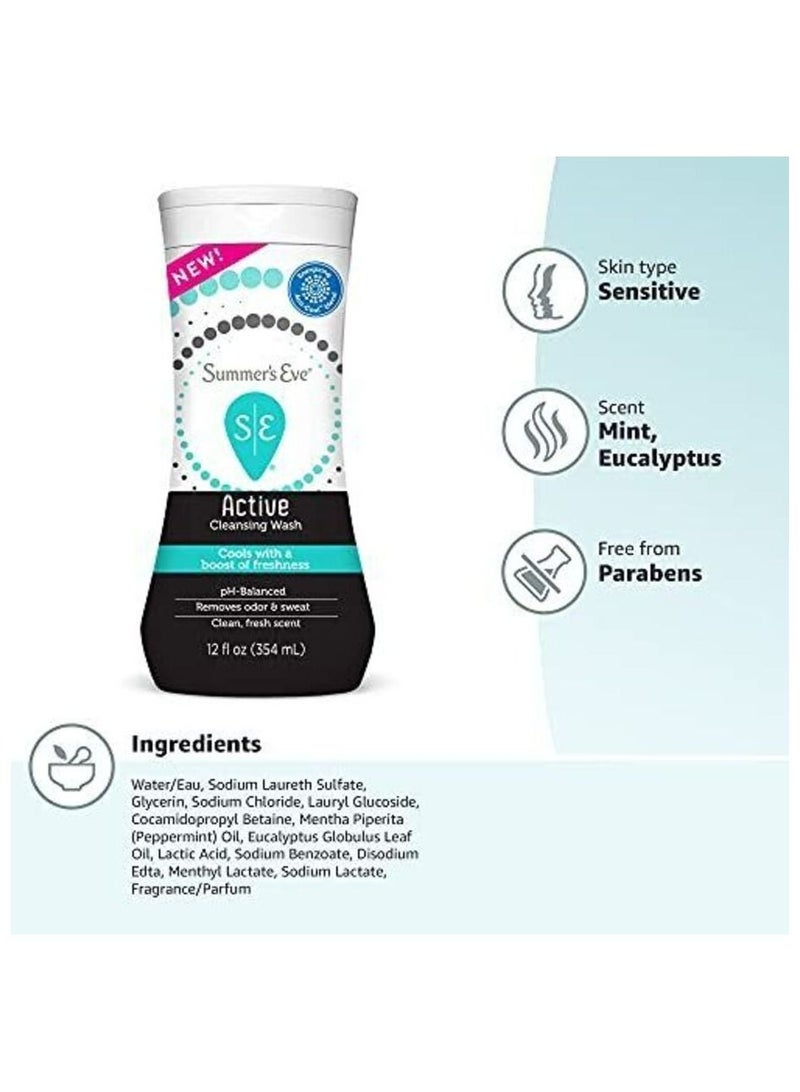 Summer's Eve Active Cleansing wash Cools with a Boost of Freshness - 354 ml - Image 2