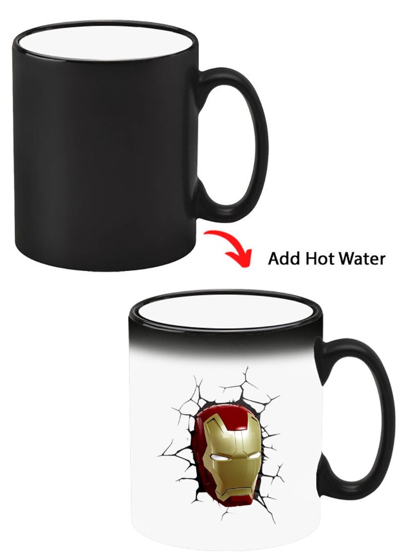 Theodor فنجان سيراميك حساس للحرارة يتغير لونه، الصورة تظهر عند إضافة سائل ساخن! آيرون مان - Image 1
