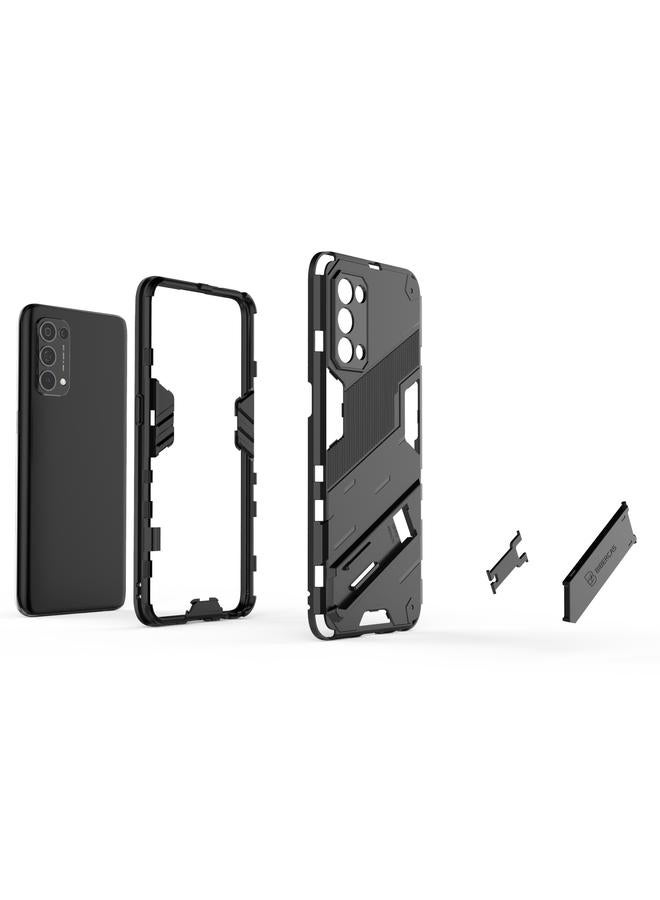 S-TOP Case For OPPO Reno5 5G Punk Armor 2 in 1 PC + TPU Shockproof Case with Invisible Holder - Image 3