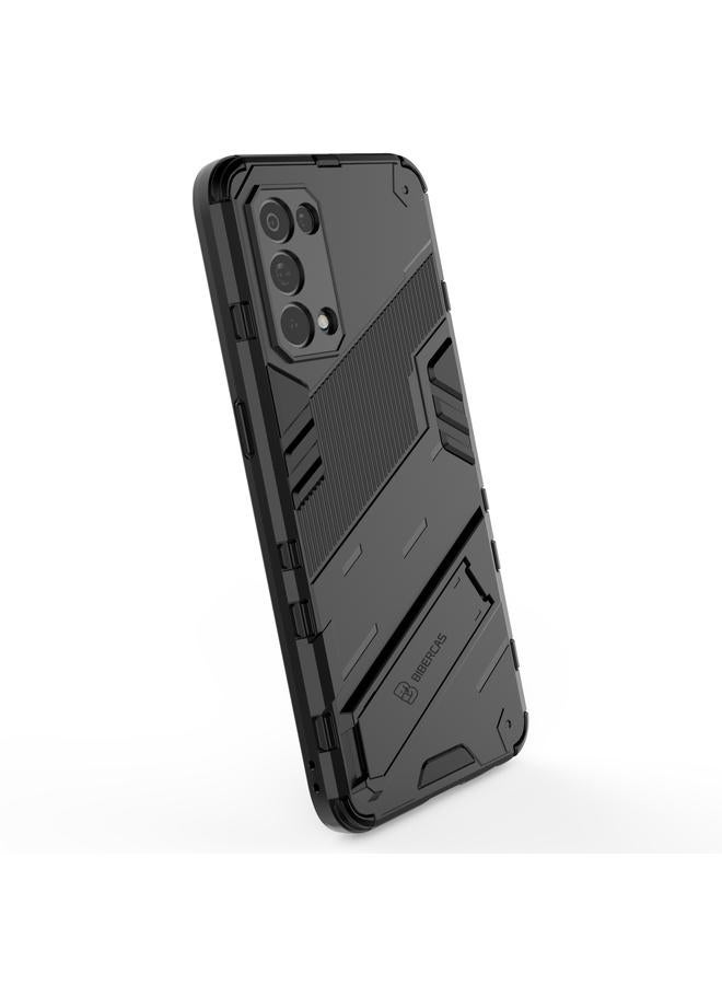 S-TOP Case For OPPO Reno5 5G Punk Armor 2 in 1 PC + TPU Shockproof Case with Invisible Holder - Image 5