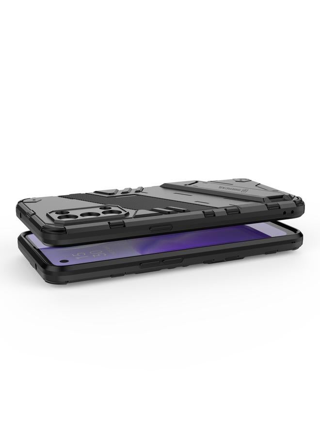 S-TOP Case For OPPO Reno5 5G Punk Armor 2 in 1 PC + TPU Shockproof Case with Invisible Holder - Image 4
