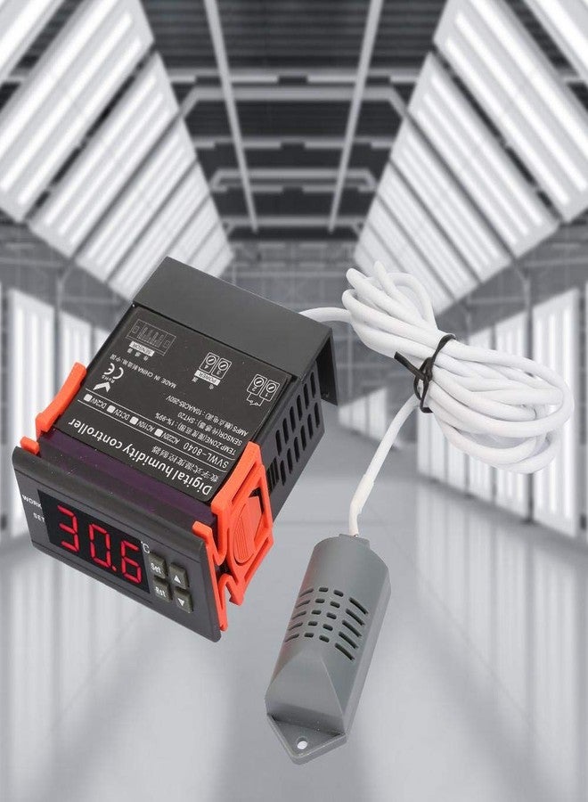 Wal front Humidity Controller SVWL-8040 220V LED Digital Air Humidity Control Meter with Temperature Sensor Probe 1%-99% RH - Image 2
