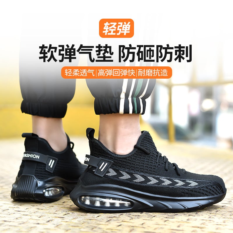 Men'S Labor Protection Shoes, Anti-Smash And Anti-Puncture, Summer Lightweight Steel Toe Cap, Breathable Construction Site Old Protection Work Shoes - Image 4