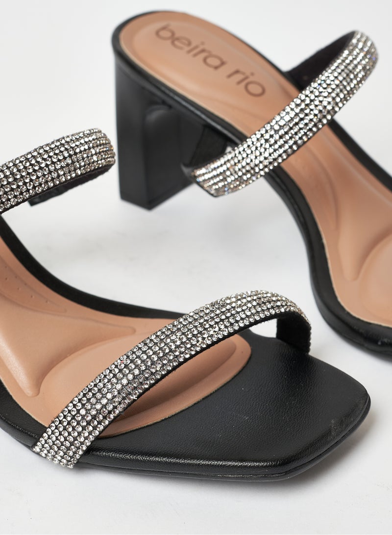 Beira Rio Mid Heels Sandals for Women – Sling Back Heel Sandals for Girls with Ankle Strap - Image 4