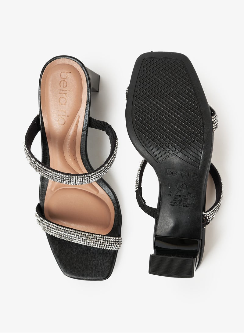 Beira Rio Mid Heels Sandals for Women – Sling Back Heel Sandals for Girls with Ankle Strap - Image 5