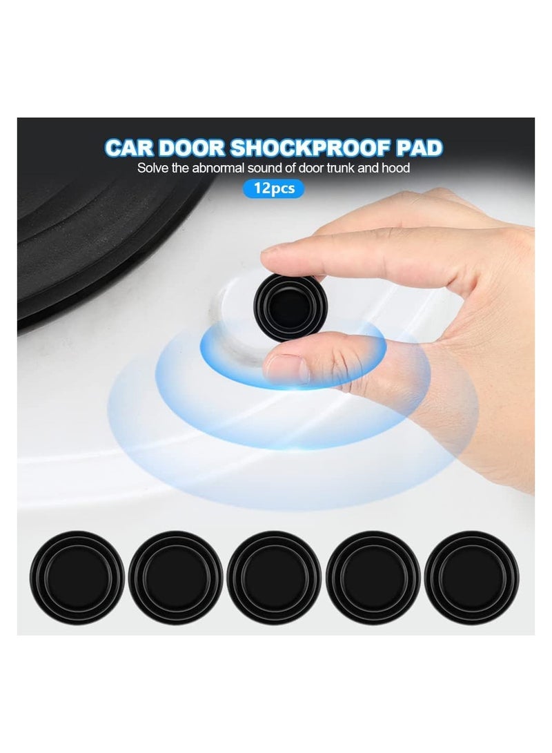 SYOSI 12PCS Car Door Shock Absorber Gasket,Car Door Protector Stickers,Buffer Bumper Cushion Car Door Shock Absorbing PVC Cushion Anti-Collision Gasket Car Accessories Decoration Sticke - Image 2