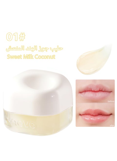 Day and Night Lip Mask, Moisturizing Hydrating Ultra-Nourishing Exfoliating Lip Care, Infused with Castor Seed Oil, Reduces Fine Lines, Restore and Plump Cracked Dry Chapped Lips 5.4G