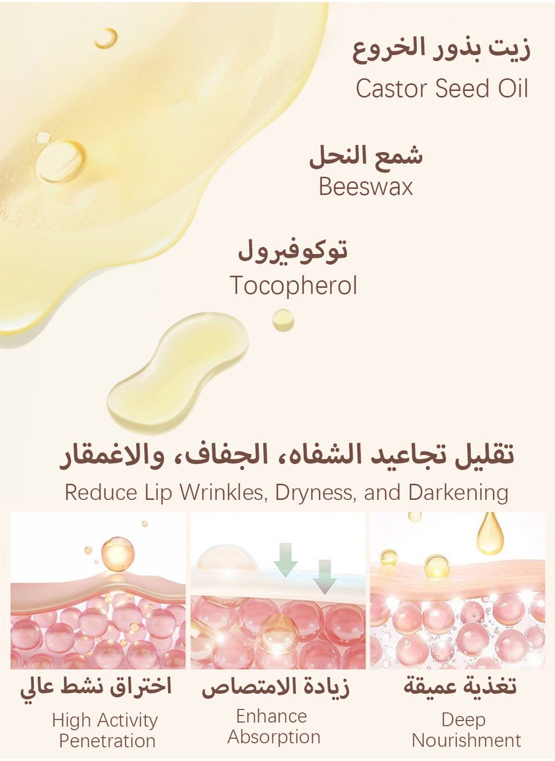 Novo - Day and Night Lip Mask, Moisturizing Hydrating Ultra-Nourishing Exfoliating Lip Care, Infused with Castor Seed Oil, Reduces Fine Lines, Restore and Plump Cracked Dry Chapped Lips 5.4G - Image 1