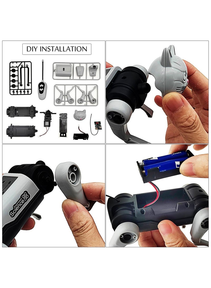 Electronic Toys Robot Dog,Children's Remote Control Mechanical Dog and Cat DIY Assembly Kit Walking Mechanical Dog Pet Toy - Image 4