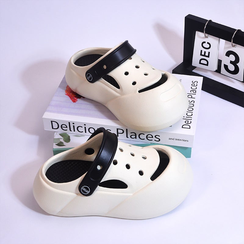 Children'S Hole Shoes Men'S Non-Slip Soft Sole Children'S Slippers Outwear Toe Thick Sole Beach Sandals For Girls - Image 5