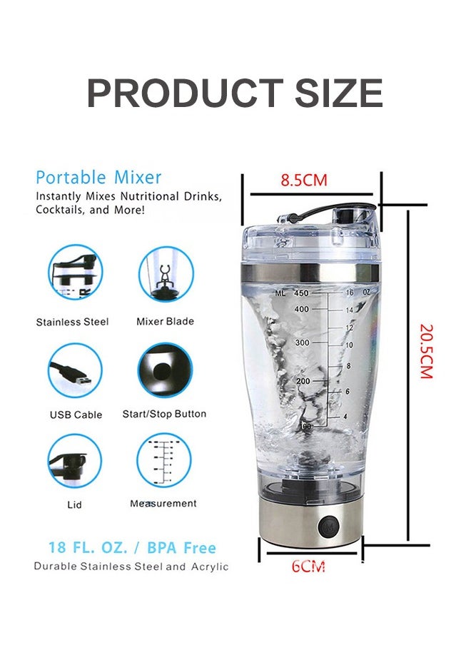 Sweet Life - Protein Powder Shaker Bottle 500ML Mixer Shaker USB Rechargeable Electric Mixing Cup Portable Bottle Protein Shaker Protein Cup Shaker - Image 1