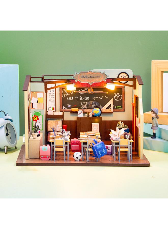 Bluejw Hongda Diy Cabin Innocence Age 3d Stereo Assembled Building Classroom Model Opening Season Graduation Season Gift - Image 4