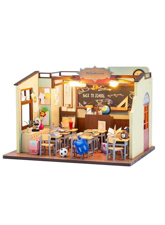 Bluejw Hongda Diy Cabin Innocence Age 3d Stereo Assembled Building Classroom Model Opening Season Graduation Season Gift - Image 1