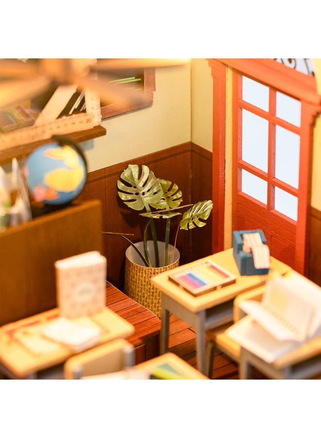 Bluejw Hongda Diy Cabin Innocence Age 3d Stereo Assembled Building Classroom Model Opening Season Graduation Season Gift - Image 5