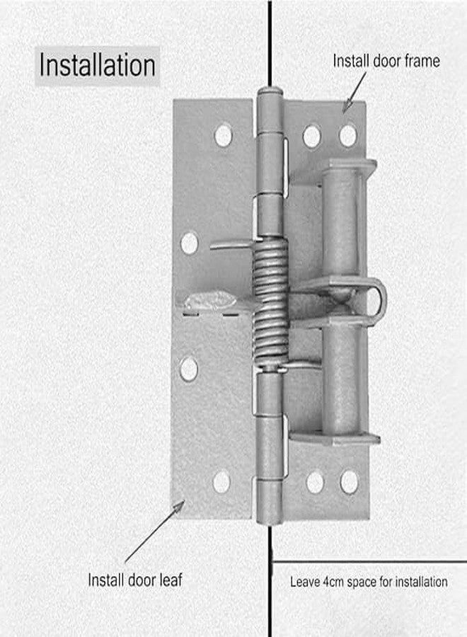 FAST Self Automatic Heavy Duty Door Closer Hinges 90 Degree Positioning, Doors Closer Hinge 1pcs (Silver) - Image 4
