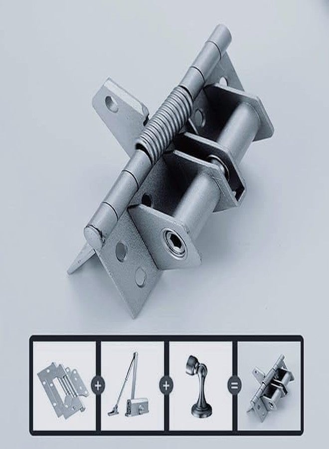 FAST Self Automatic Heavy Duty Door Closer Hinges 90 Degree Positioning, Doors Closer Hinge 1pcs (Silver) - Image 5