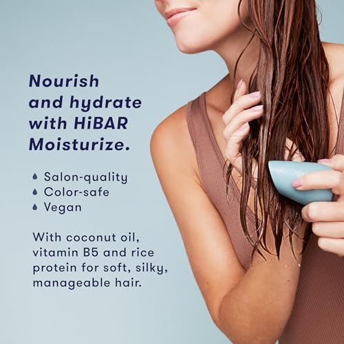 HiBAR - Moisturize Conditioner Bar - For Dry, Frizzy Hair - Deeply Nourishing & Hydrating - With Coconut Oil, Cocoa Butter, Rice Protein, & Vitamin B5 -Soap, Plastic & Sulfate-Free -Vegan -1 Solid Bar - Image 2