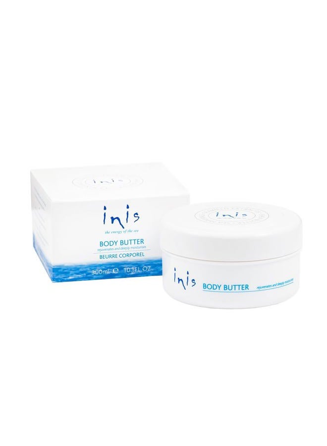 Inis Rejuvenating Body Butter - Scented Body Cream for Women and Men - Seaweed Enriched Shea Butter Moisturizer (10.1 fl oz) - Image 1