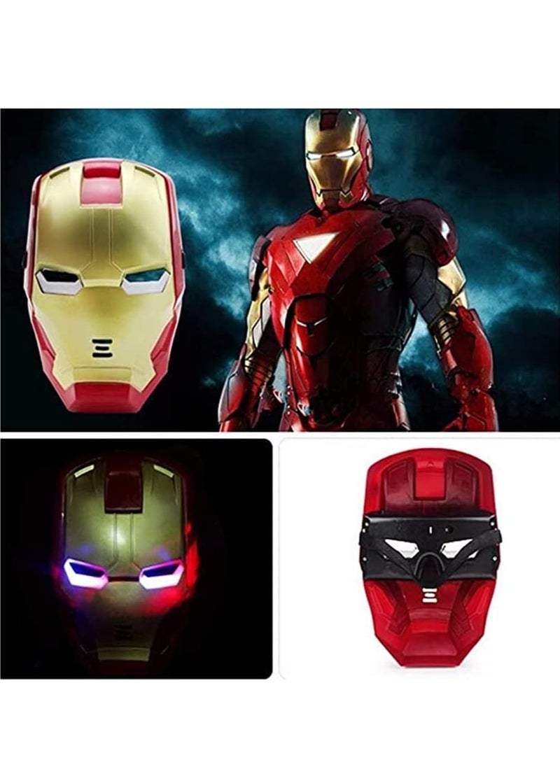 مارفل قناع Marvel Avengers قناع Iron Man المتوهج قناع عين خفيف زي البطل الخارق Iron Man Party Cosplay لحفلات الهالوين  - Image 3
