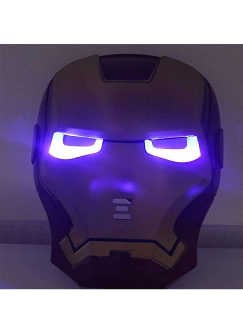 مارفل قناع Marvel Avengers قناع Iron Man المتوهج قناع عين خفيف زي البطل الخارق Iron Man Party Cosplay لحفلات الهالوين  - Image 4