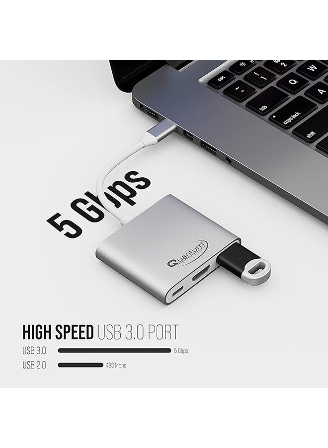 Quantum Renewed - 3 In 1 USB Type C to Hdmi 4K Adapter - Image 4