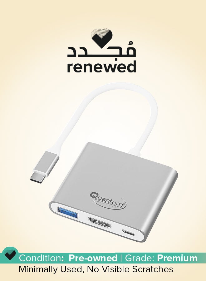 Quantum Renewed - 3 In 1 USB Type C to Hdmi 4K Adapter - Image 1