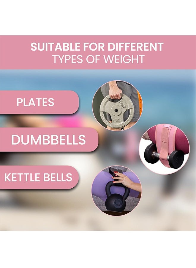 Generic - Hip Thrust Belt for Dumbbells, Ultra-Durable Booty Belt for Hip Thrust Glute Trainer for Home Workouts with Slip-Resistant Padding (Only Hip Thrust Belt, Pink) - Image 1