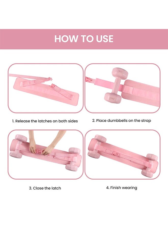 Generic - Hip Thrust Belt for Dumbbells, Ultra-Durable Booty Belt for Hip Thrust Glute Trainer for Home Workouts with Slip-Resistant Padding (Only Hip Thrust Belt, Pink) - Image 1
