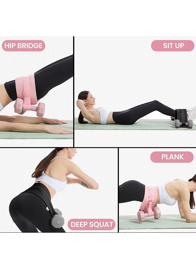 Generic - Hip Thrust Belt for Dumbbells, Ultra-Durable Booty Belt for Hip Thrust Glute Trainer for Home Workouts with Slip-Resistant Padding (Only Hip Thrust Belt, Pink) - Image 1
